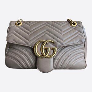 Gucci Brown GG Marmont Medium Shoulder Bag